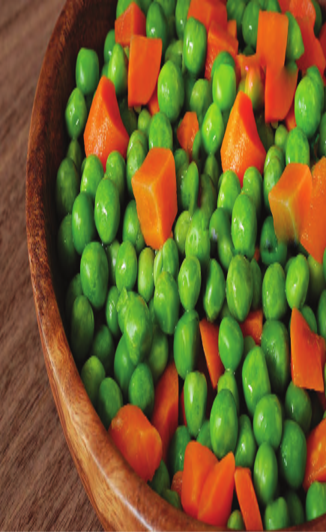 Green Peas and Carrot prepared for export