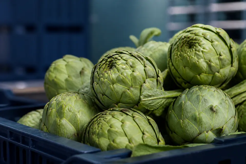 Artichokes prepared for export