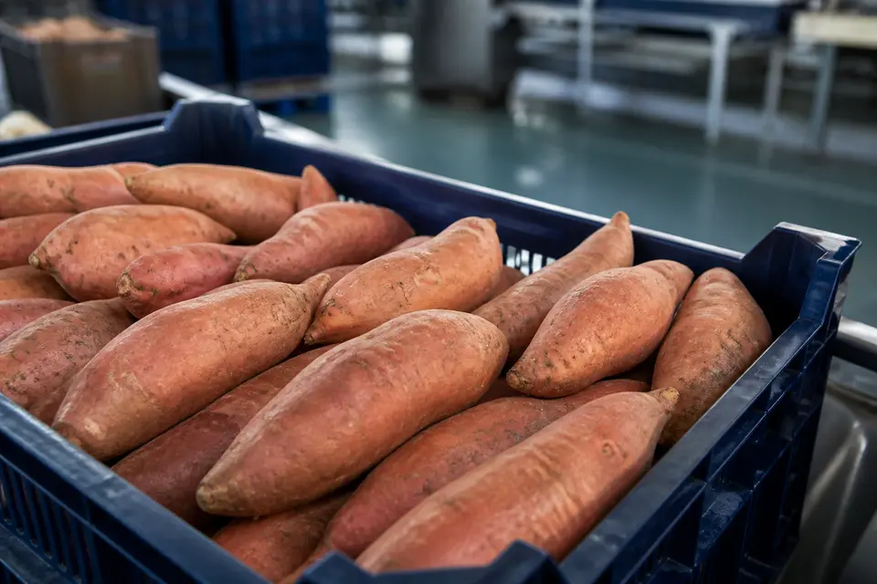 Sweet Potatoes prepared for export